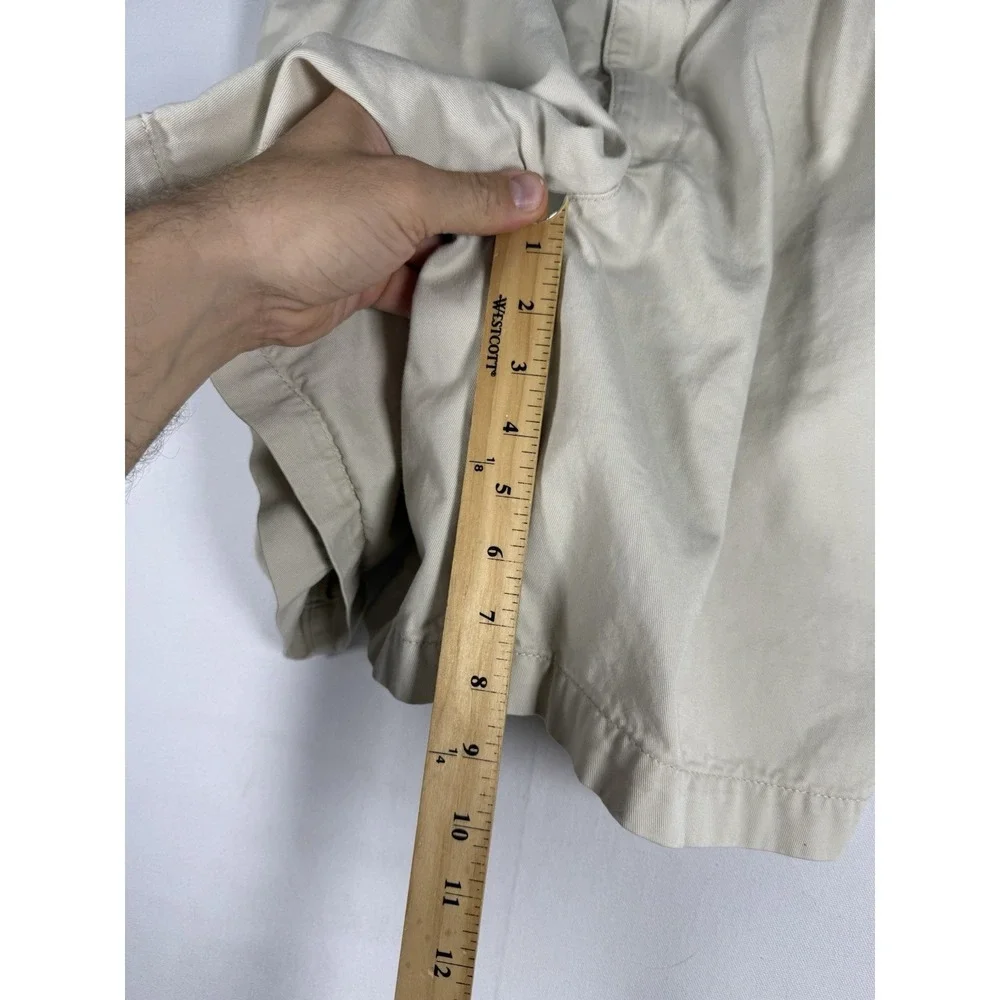 Vintage Polo Ralph Lauren Tyler Shorts Mens 33*/8 Off White Chino Double Pleated